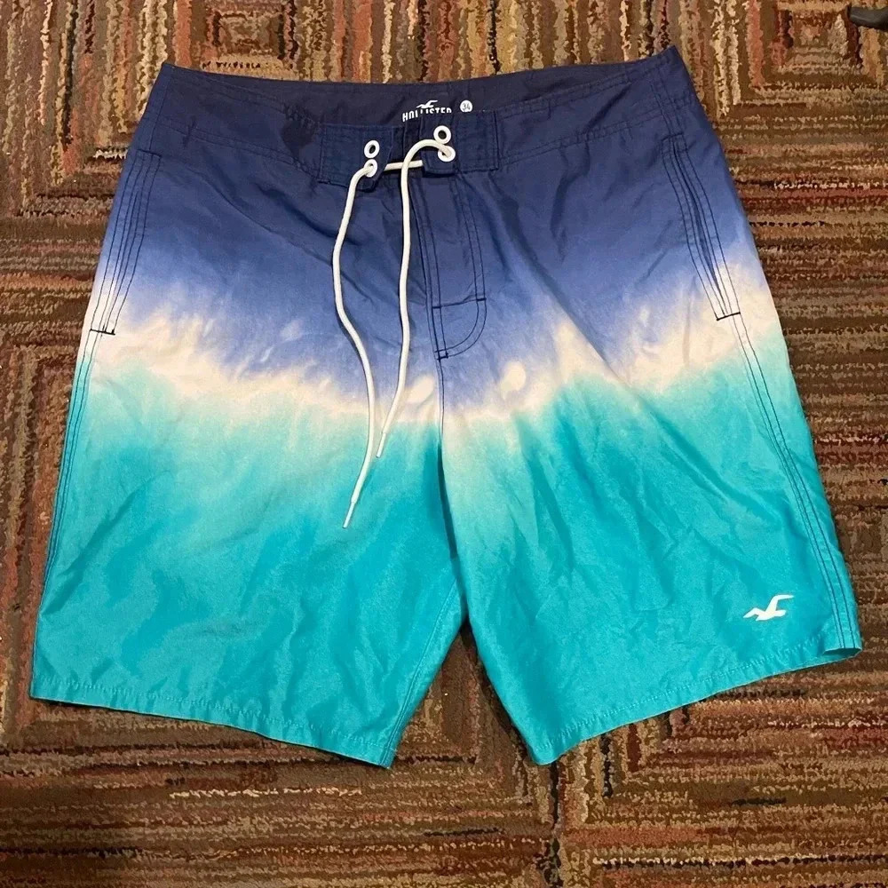 HOLLISTER Shorts Mens Beach Jogger Blue Size 34